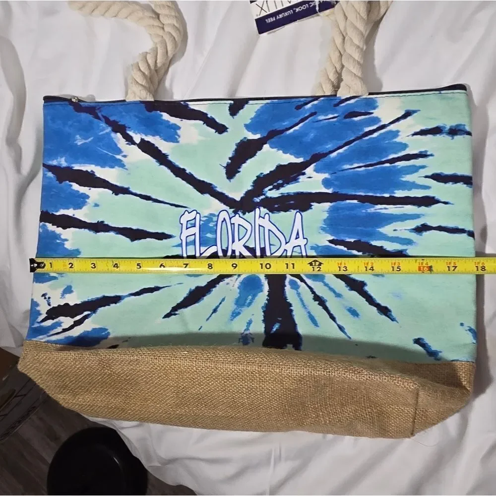 Aqualux Florida tie dye beach toe zipper closure NWT